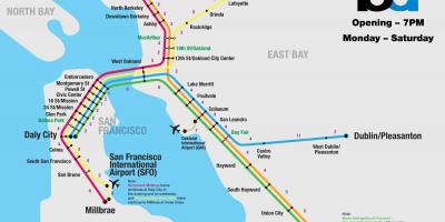 Bart system San Francisco karta