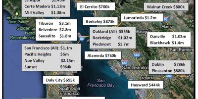 Karta över bay area bostäder priser