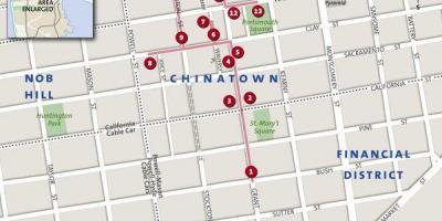 Karta chinatown i San Francisco