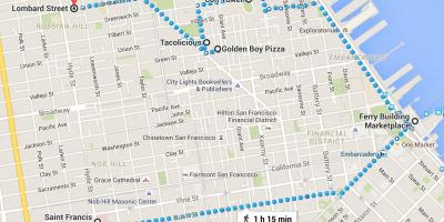 San Franciscos chinatown rundvandring karta