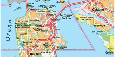Karta över east bay städer