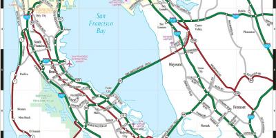 Karta över San Francisco bay area
