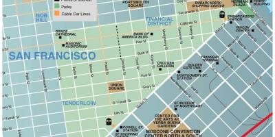 Karta över union square San Francisco