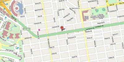 Karta över lombard street-San Francisco