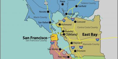 San Francisco bay på kartan