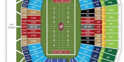 Karta över San Francisco 49ers-stadion