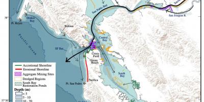 Karta över San Francisco bay djup