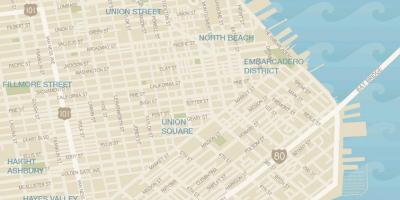 Karta över San Francisco garment district