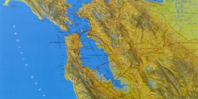 Karta över San Francisco lättnad