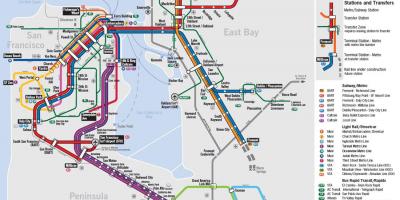 Karta kollektivtrafik San Francisco