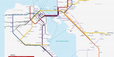 San Francisco tunnelbana karta
