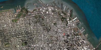 Karta över San Francisco satellit -