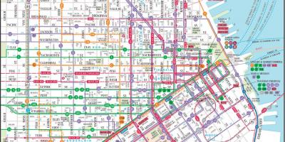 San Francisco kollektivtrafik karta
