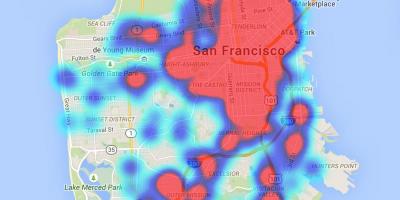 Värme karta San Francisco