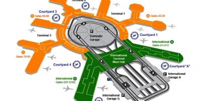 SFO internationella terminalen ankomster karta