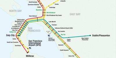San Francisco airport bart karta