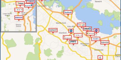 Karta över silicon valley tour