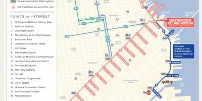 Karta över San Francisco trolley