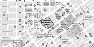 Karta över westfield San Francisco