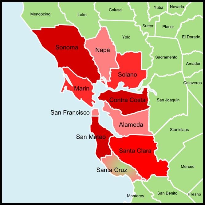 San Francisco bay area länet