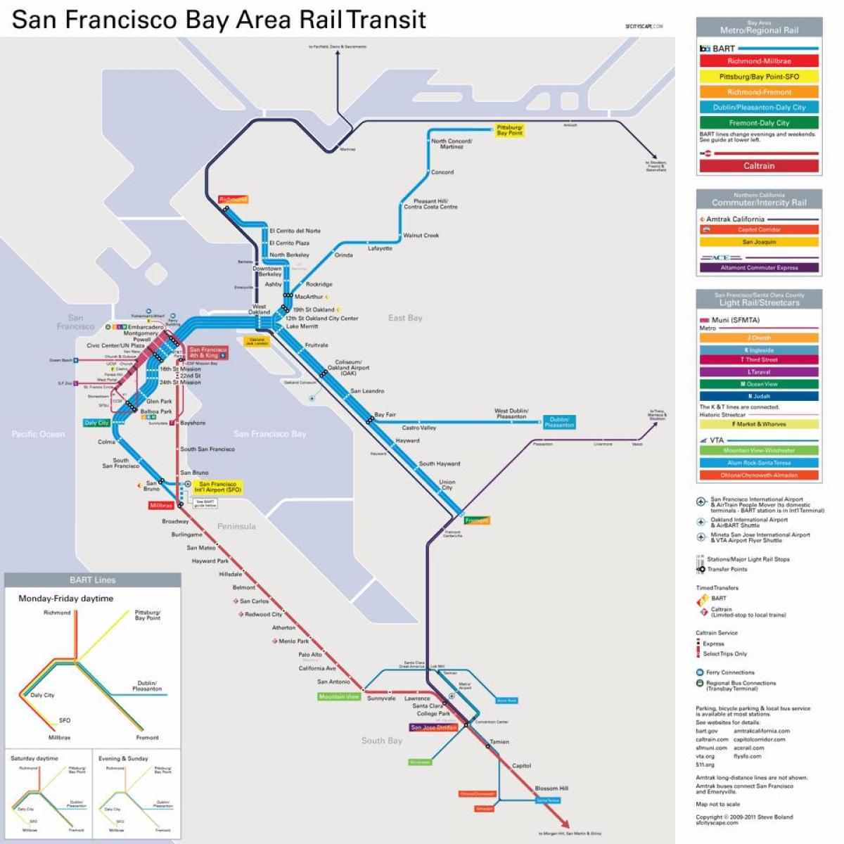 bay area kollektivtrafik karta