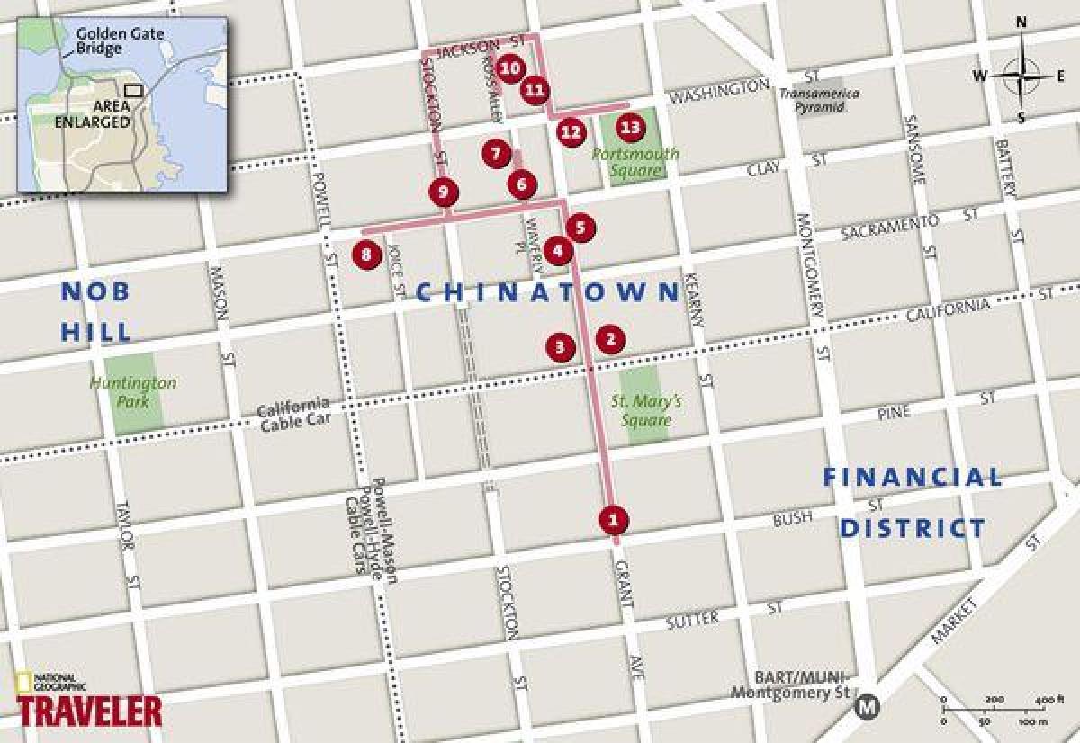 karta chinatown i San Francisco