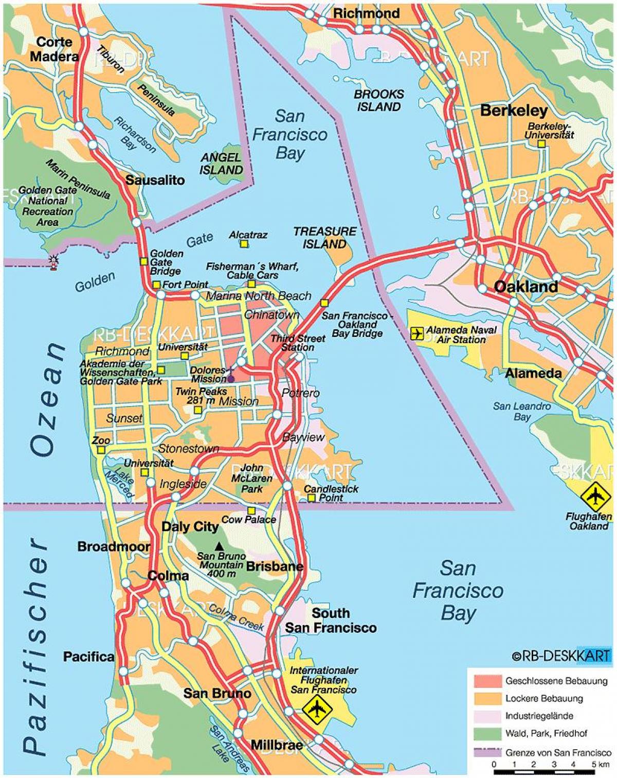 karta över east bay städer