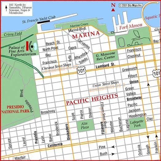 San Francisco marina karta