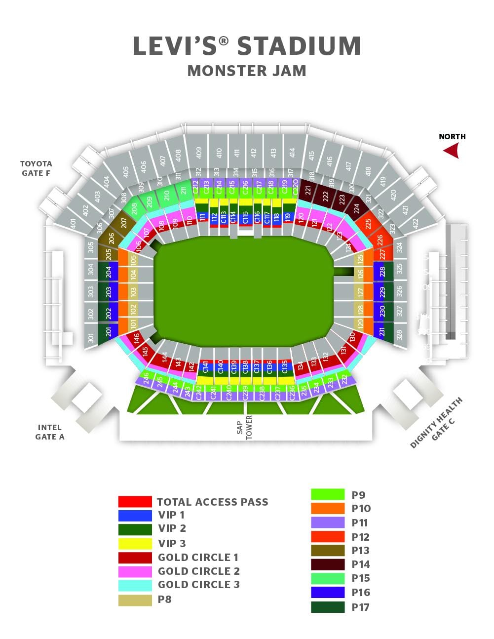 Karta över levi ' s gate stadium