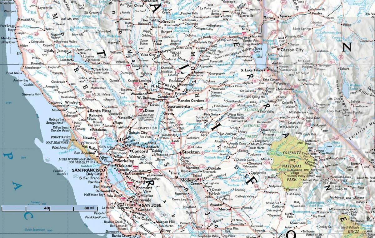 Karta över norra delen av San Francisco