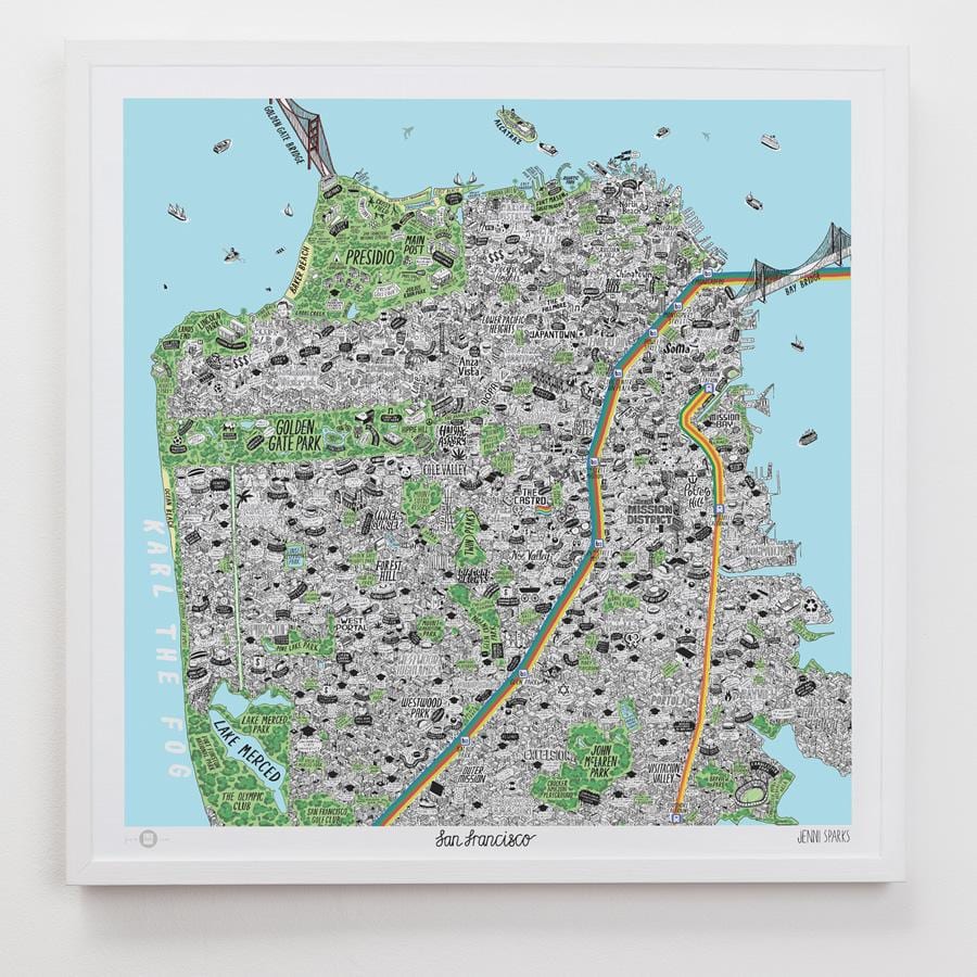 Karta över San Francisco art