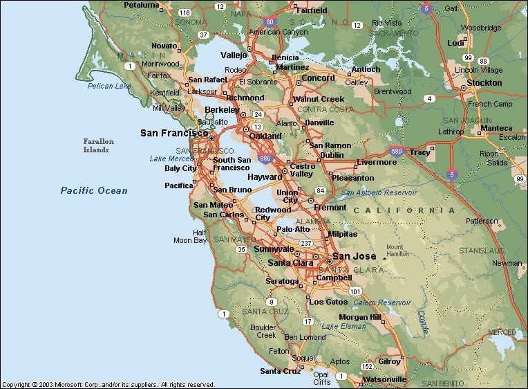 SF bay karta