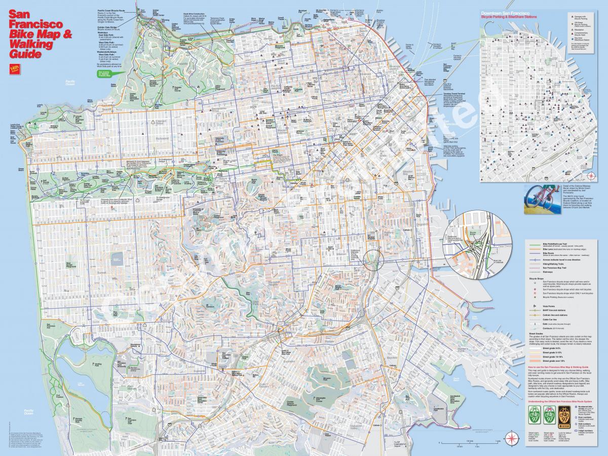 Karta över San Francisco cykel