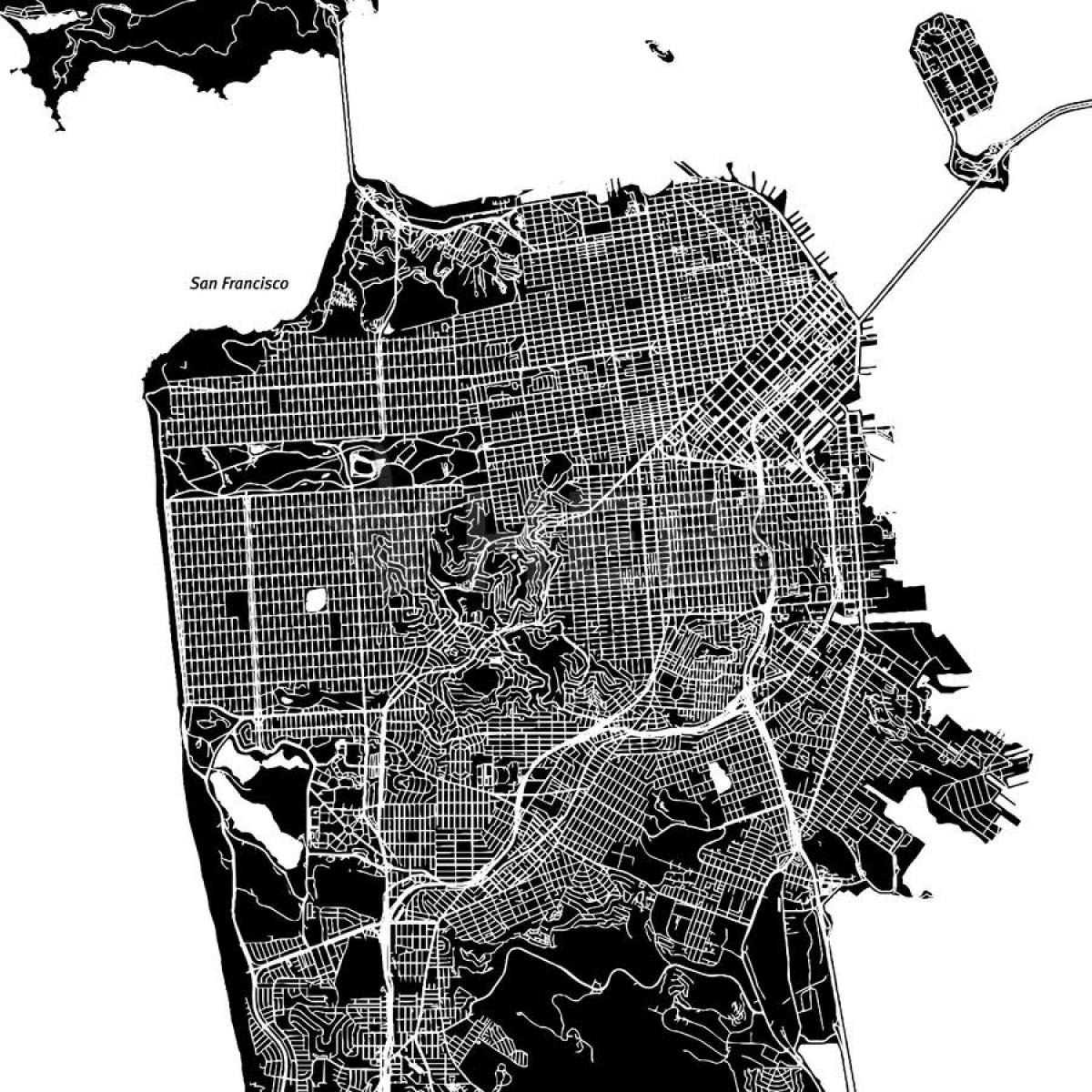 Karta över San Francisco vektor