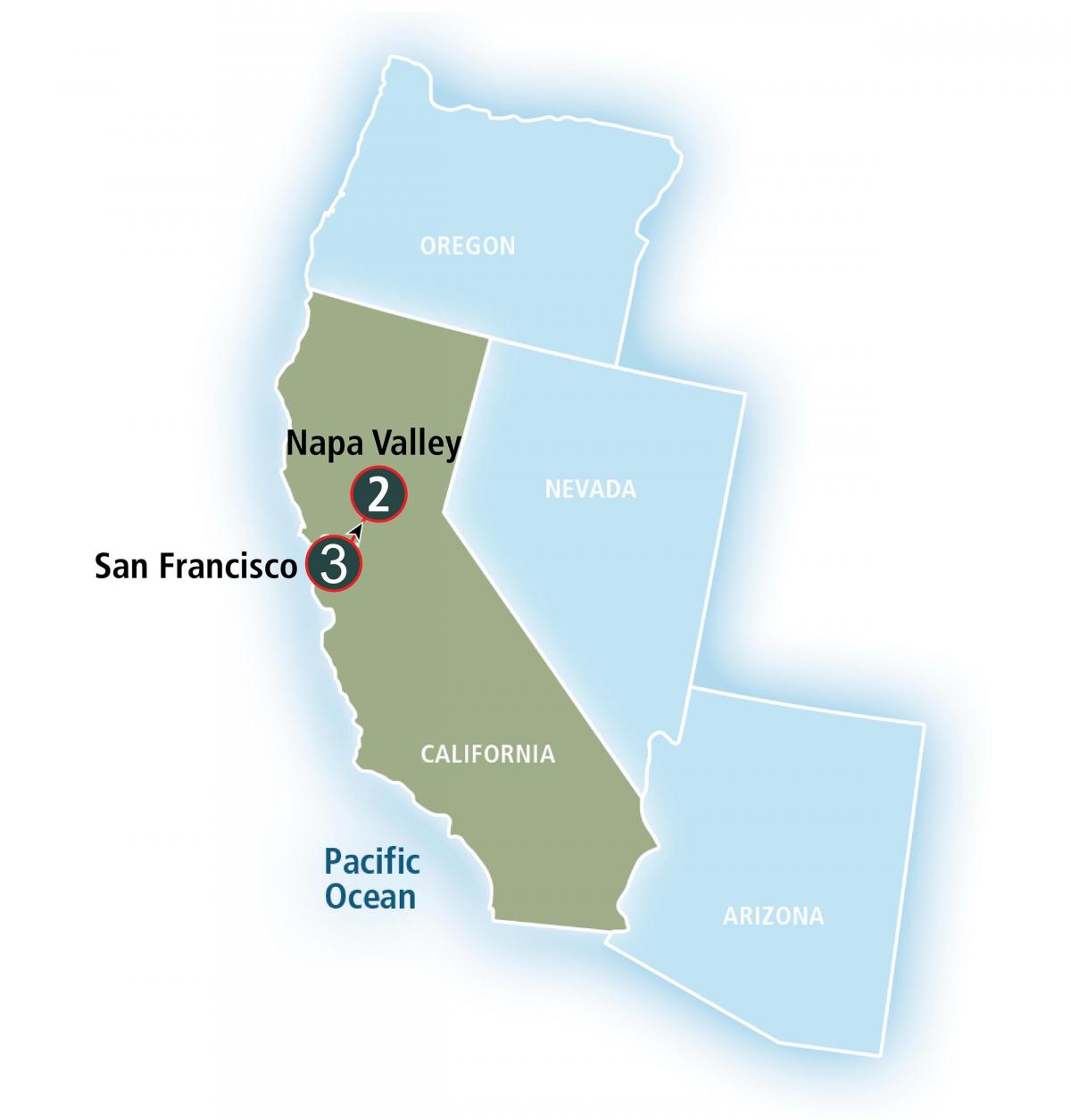 Karta över San Francisco va