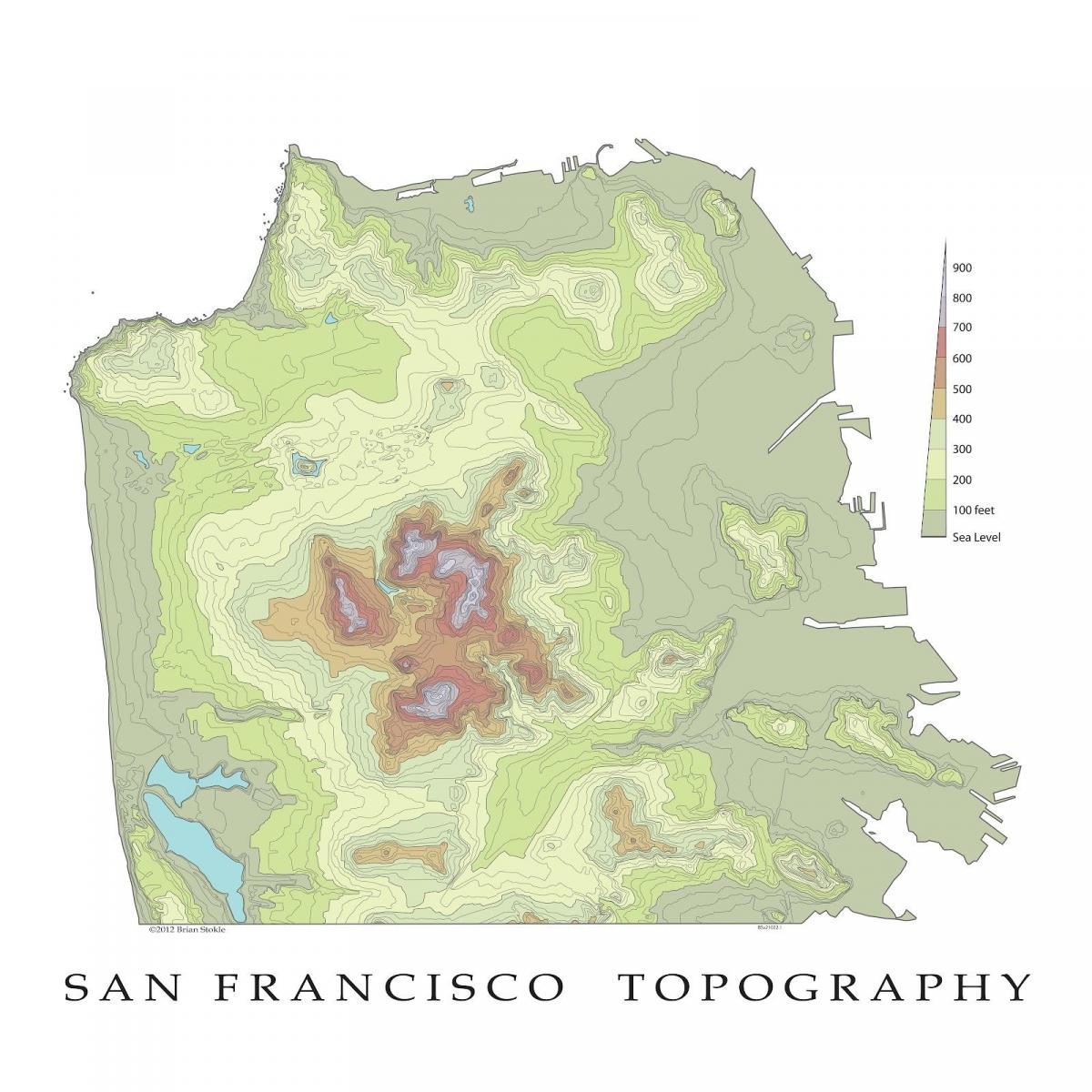 San Francisco topografisk karta