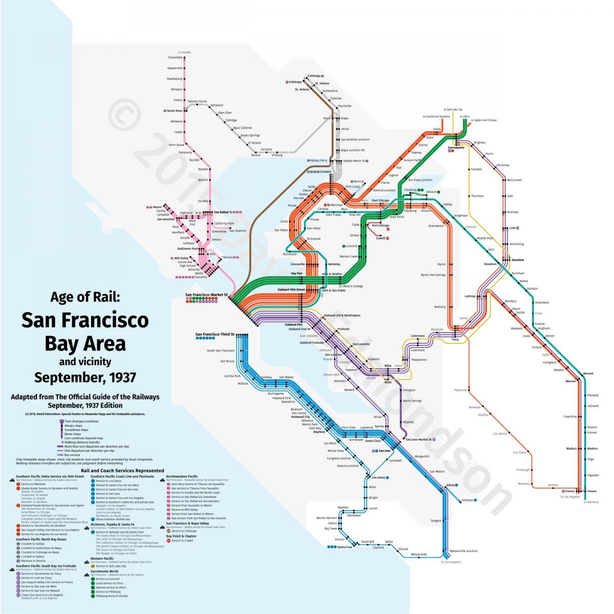 San Fran tåg karta