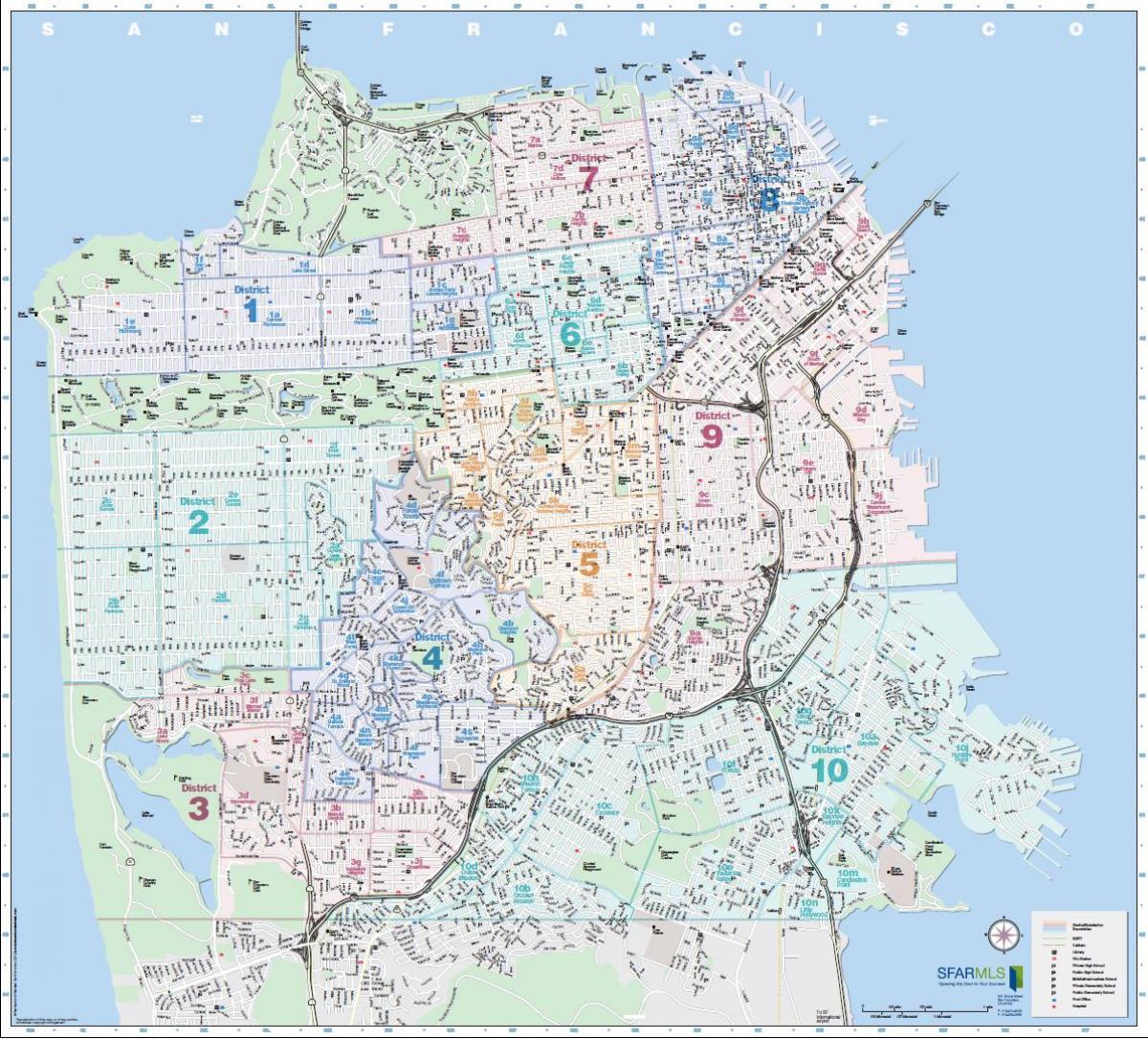 Karta över distriktet SFar