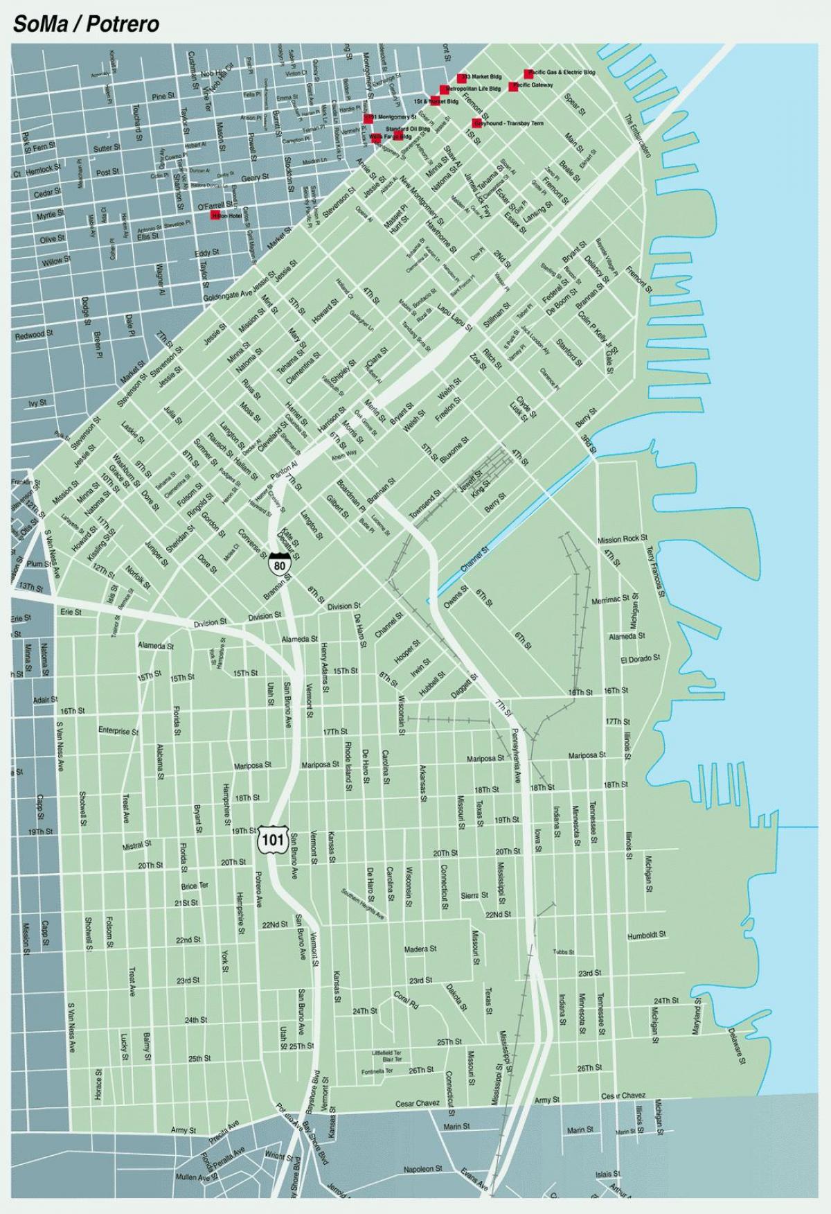 karta över soma San Francisco