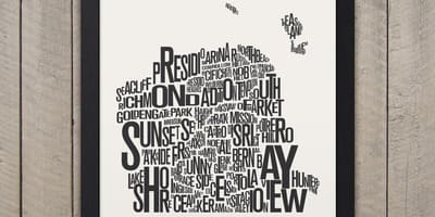 San Francisco typografi karta