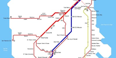 SF muni tåg karta
