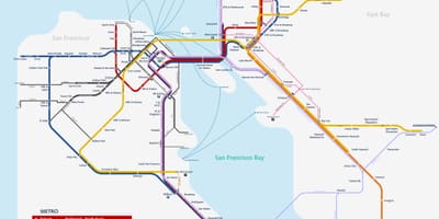 San Francisco tunnelbana karta
