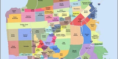 San Fran grannskapet karta