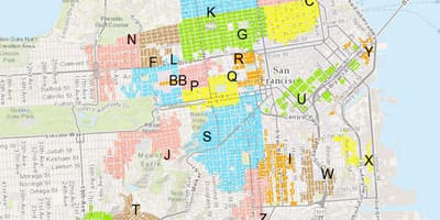 San Francisco parkering zoner karta