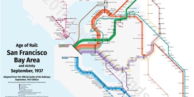 San Fran tåg karta