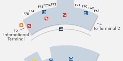 SFO flygplats och karta terminal 3