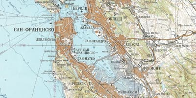 Karta över sovjetiska San Francisco